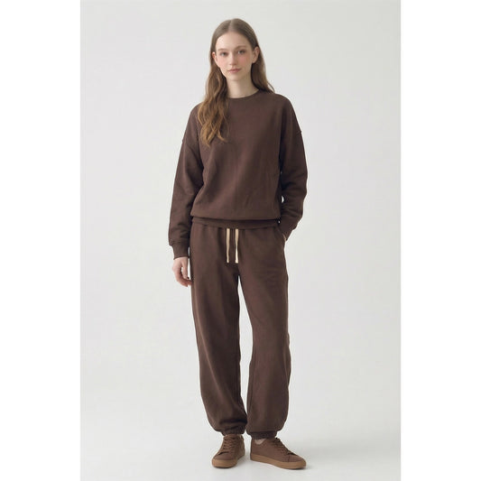 Chocolate 100% Cotton Oversized Everyday Sweatshirt