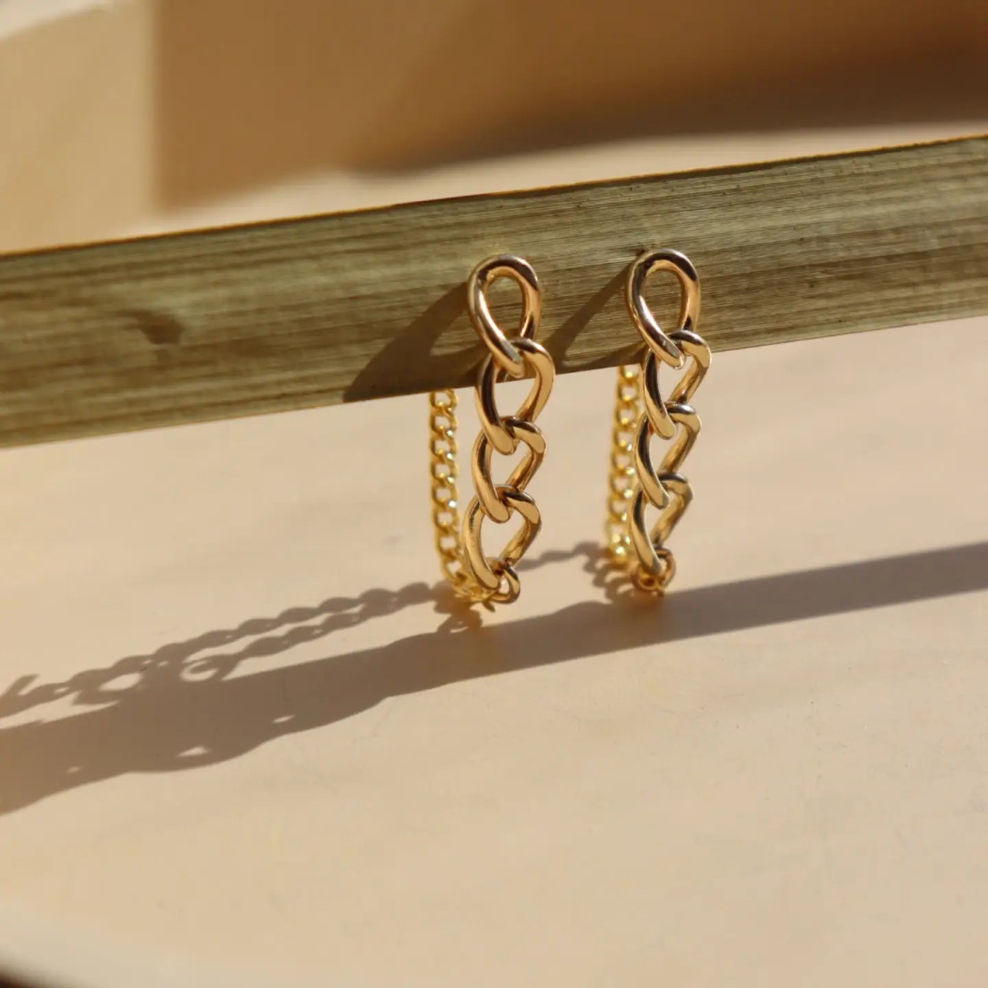 Alex Chain Stud Earrings in 14k Gold Fill