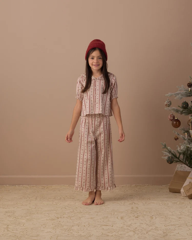 Ruffle Pajamas Candy Cane Lane