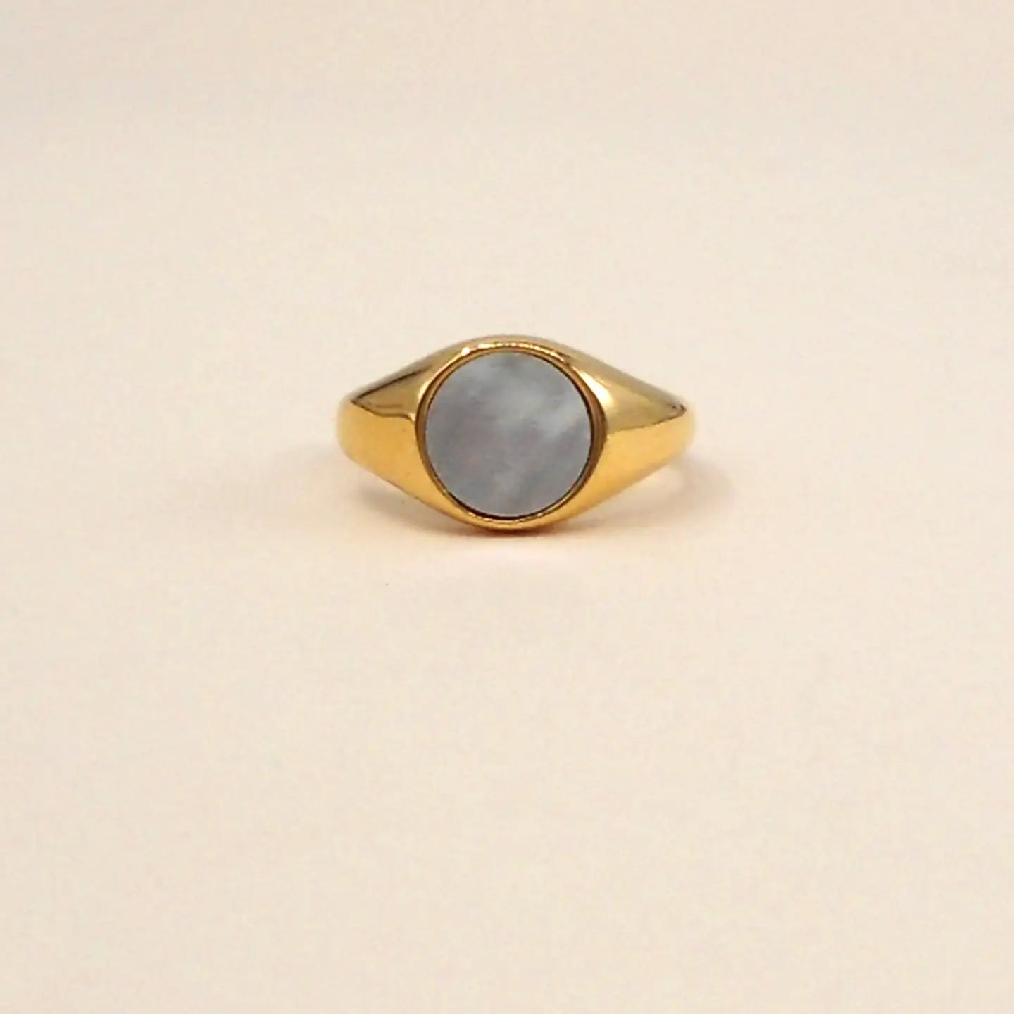 Mother of Pearl Signet Ring
