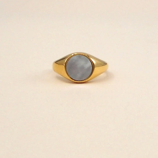 Mother of Pearl Signet Ring