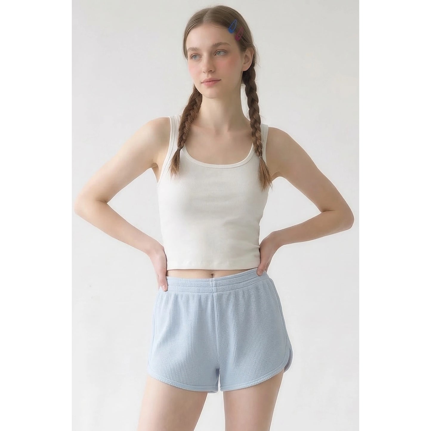 Off White Square Neck Tank