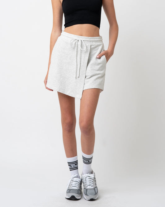 Wrap Mini Skort | Heather Grey