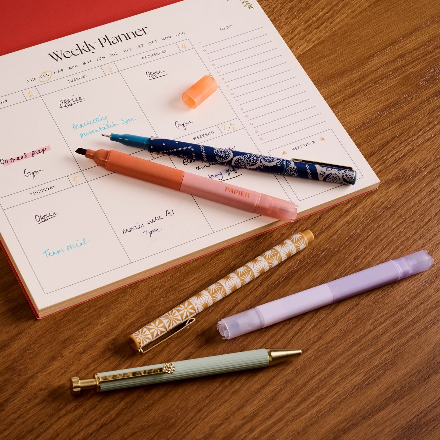 Mixed Pen & Highlighter Set of 5 - Solstice