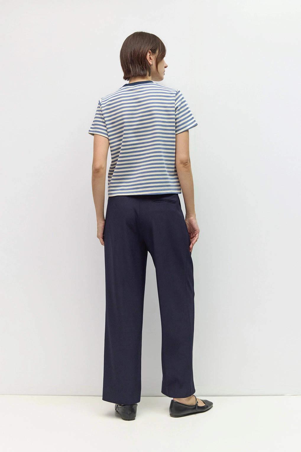 Blue & Cream Cooper Striped Tee