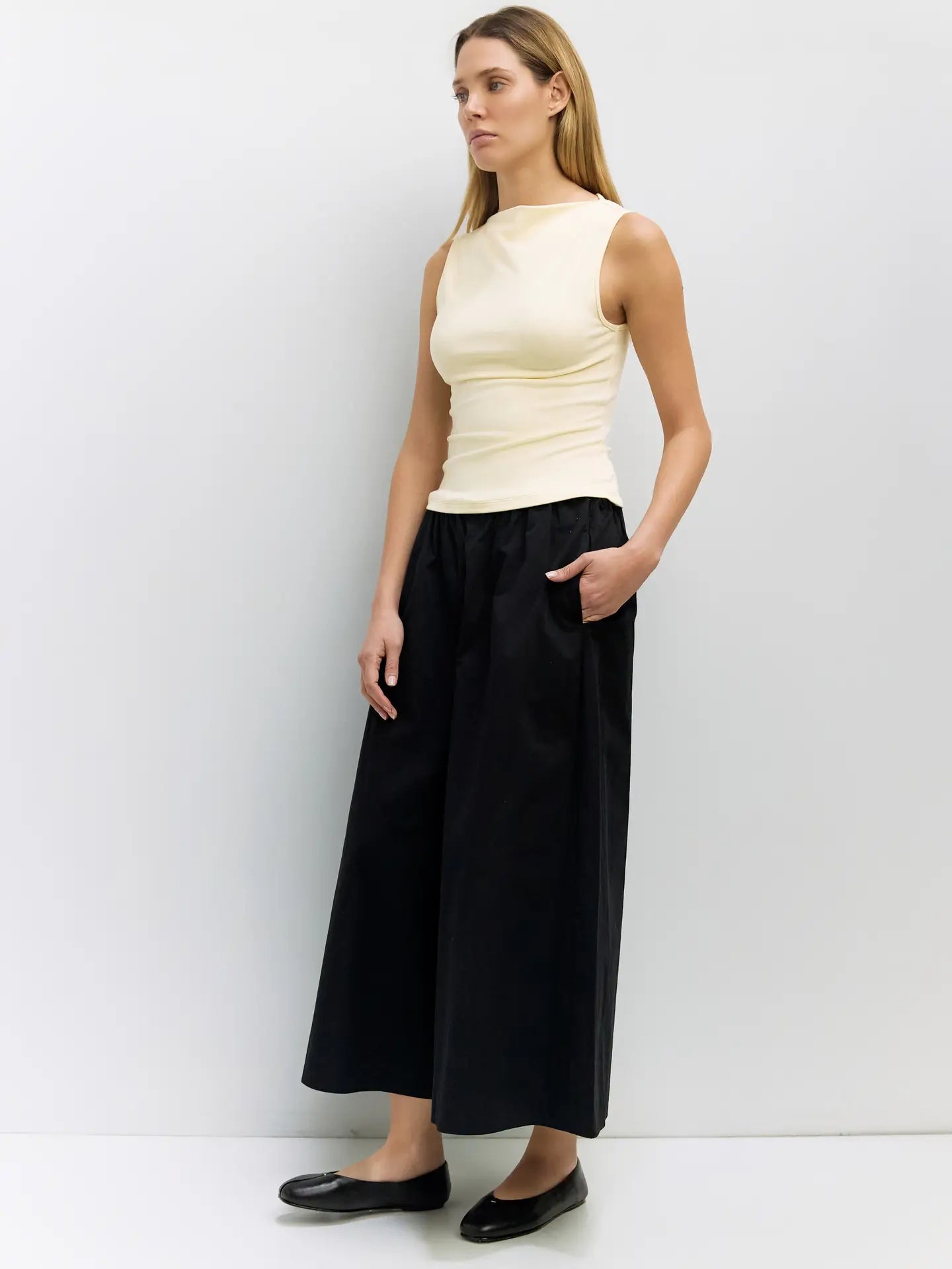 Butter Cowl Neck Knit Tank Top