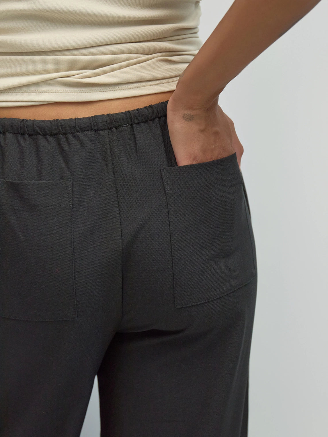 Black Vera Pants | Drawstring Wide Leg Pants
