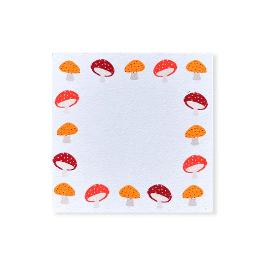 48 Pack / Neon Mushroom Square Notes