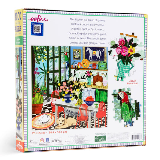 Green Kitchen 1000 Piece Square Puzzle