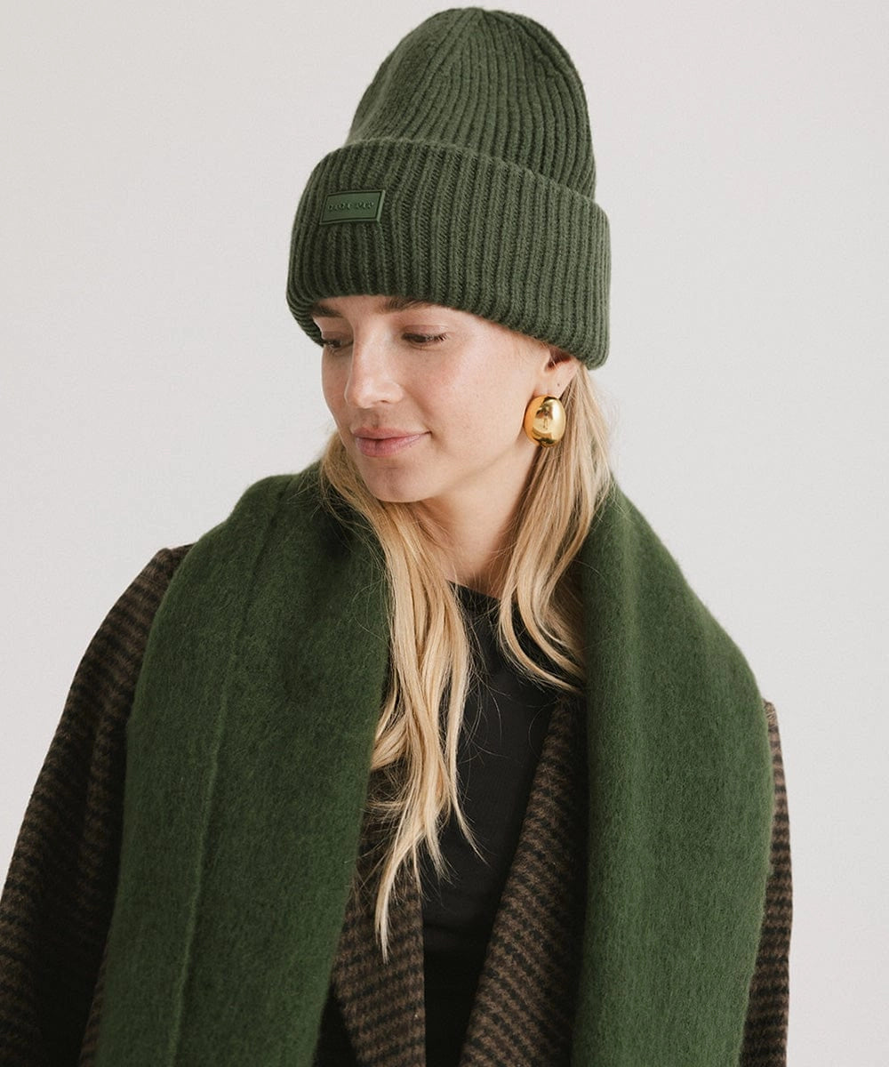 Mik Oversized Scarf (Dark Green)