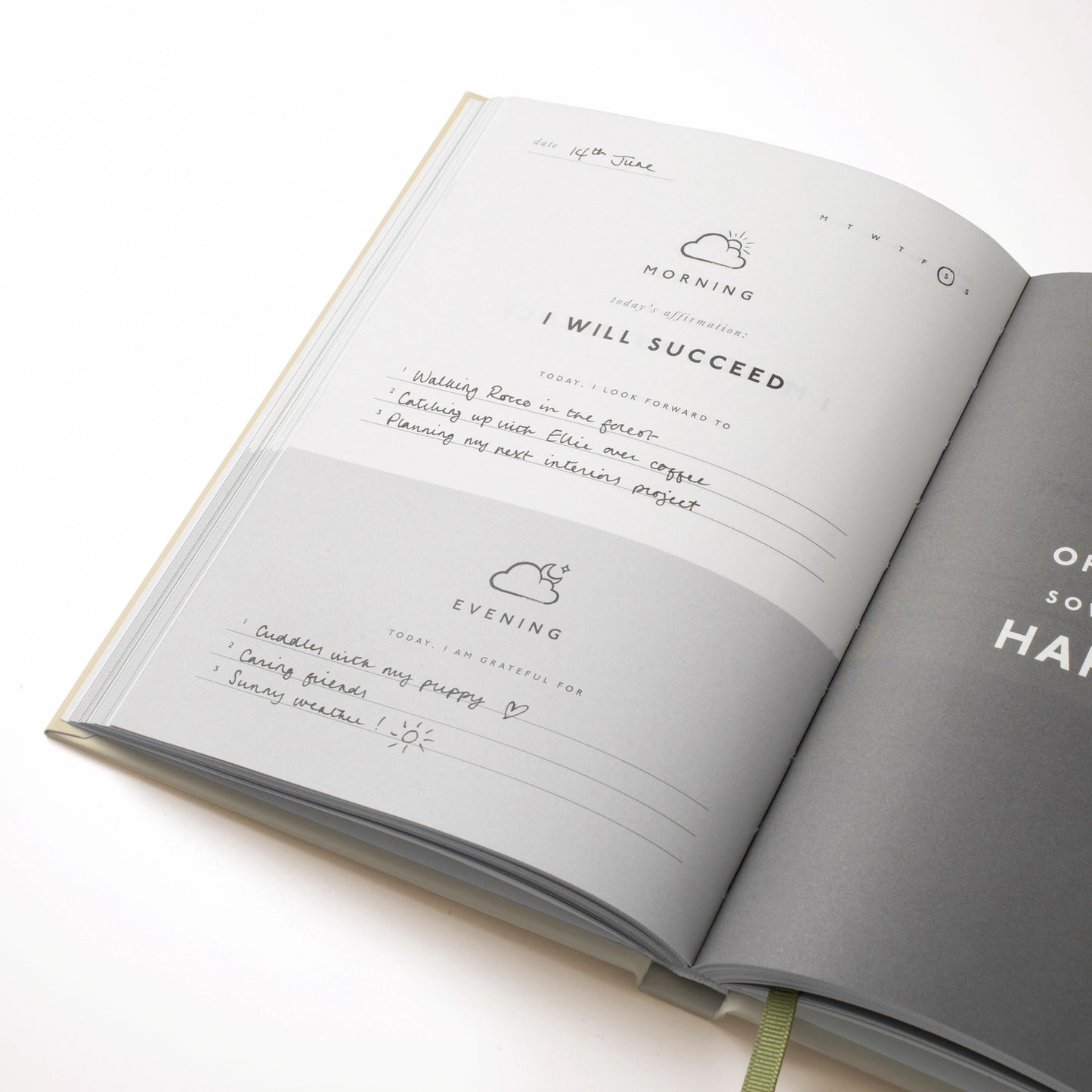 Guided Gratitude Journal, A5 Hardcover - Folk Garden