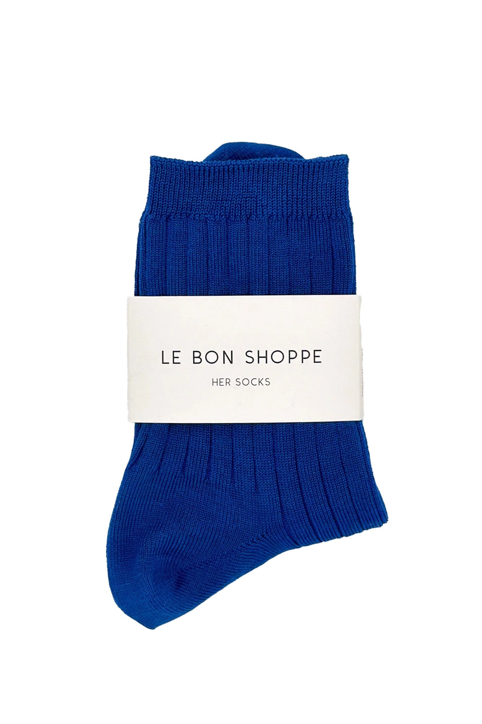 Her Socks - Mercerized Combed Cotton Rib | Cobalt