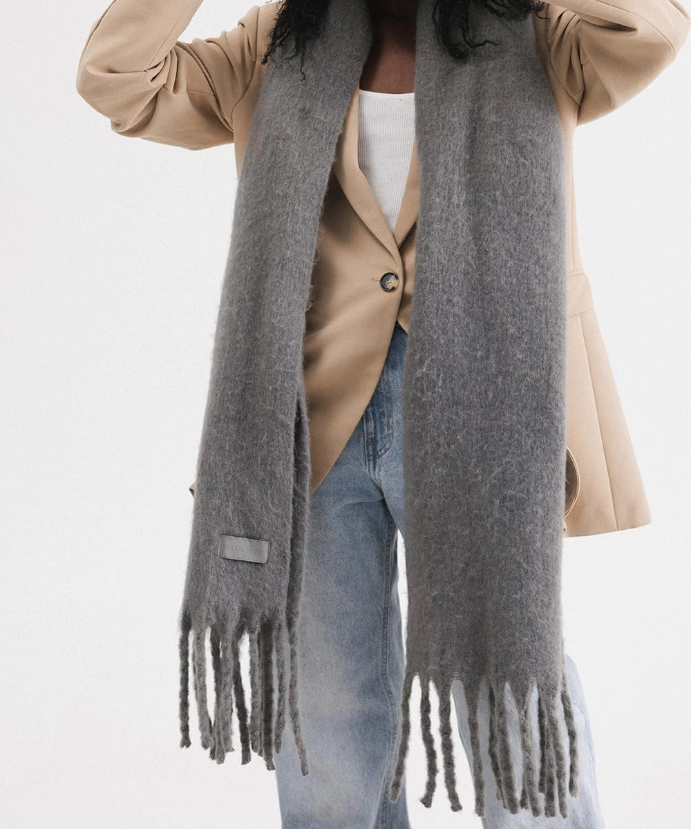 Mik Oversized Scarf (Grey)