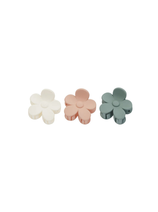 FLOWER CLIP SET || AQUA, IVORY, BLUSH