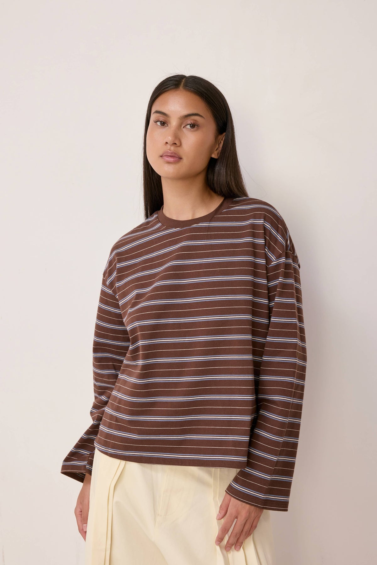 Brown Stripe Bailey Top