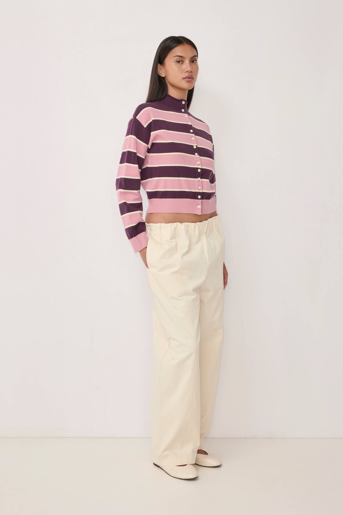 Mauve Claude Cardigan