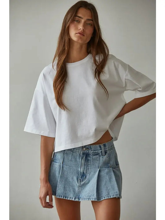 Everyday Boxy Fit Tee (White)
