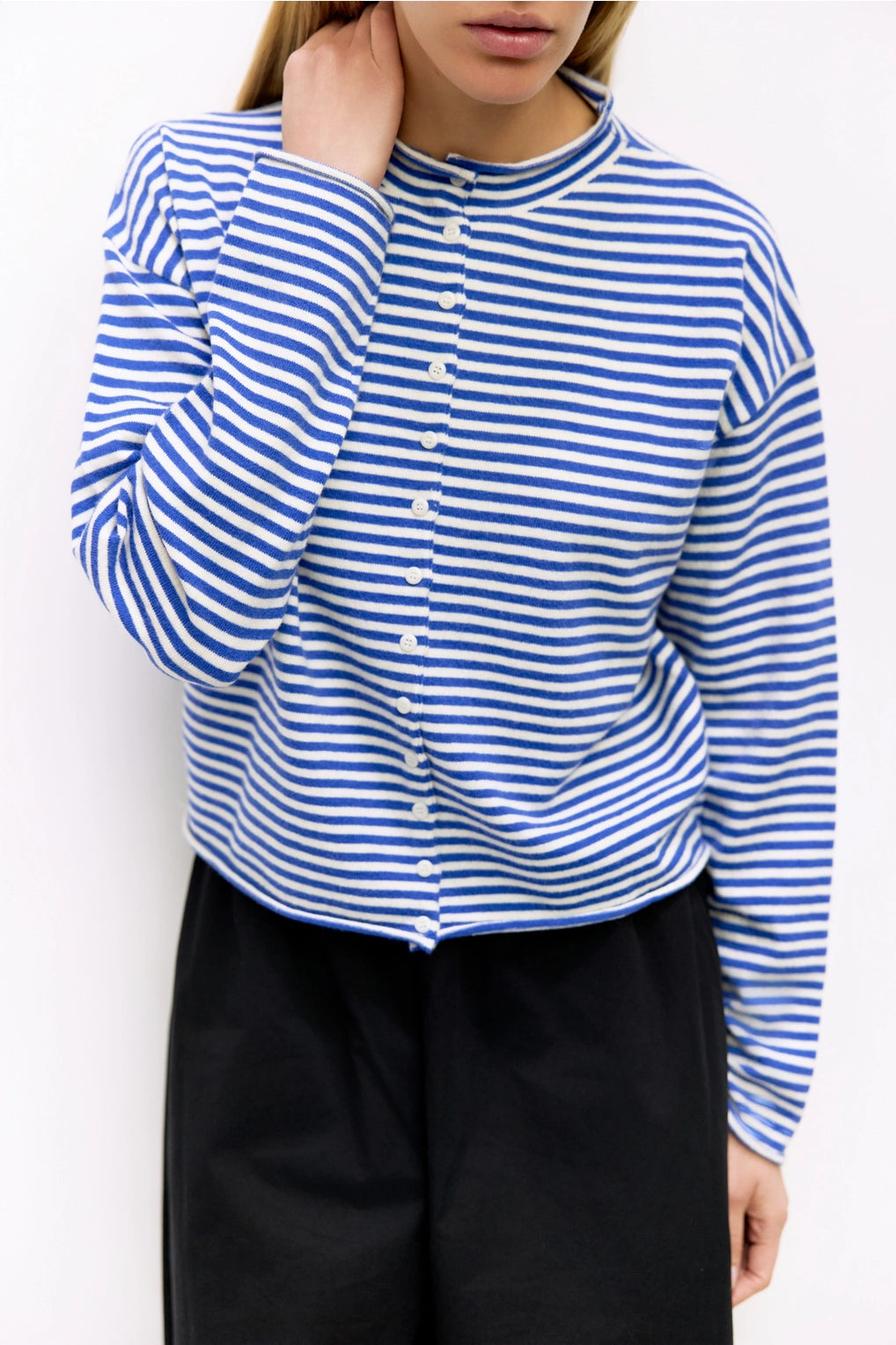 Blue Stripe Elisa Cardigan