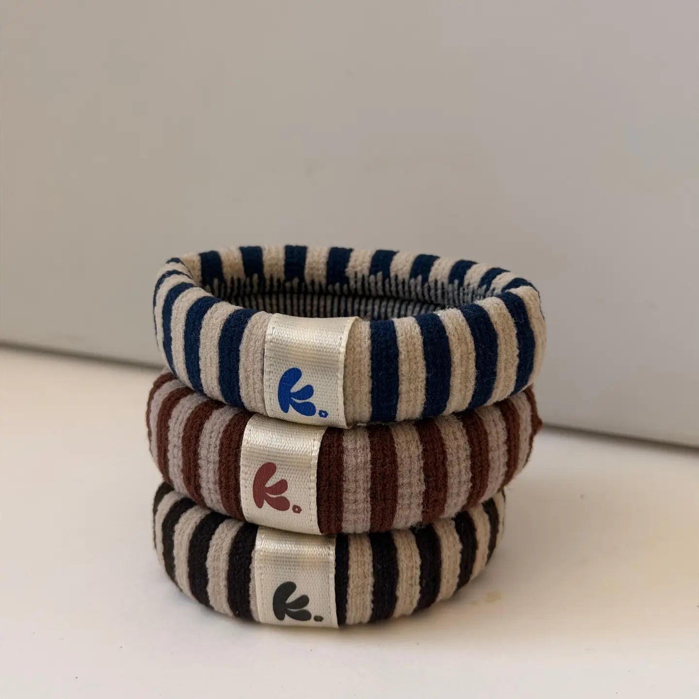 Striped Hair Tie Pack of Three
