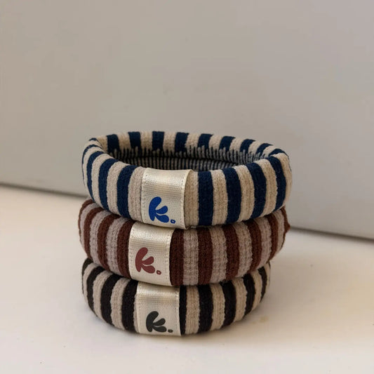 Striped Hair Tie Pack of Three
