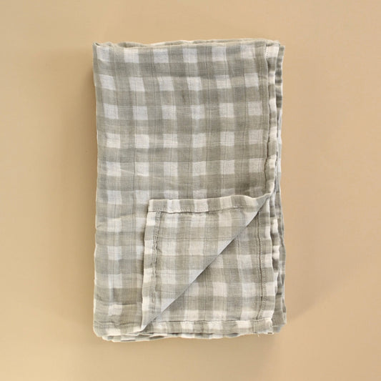 Muslin Swaddle - Sage Gingham