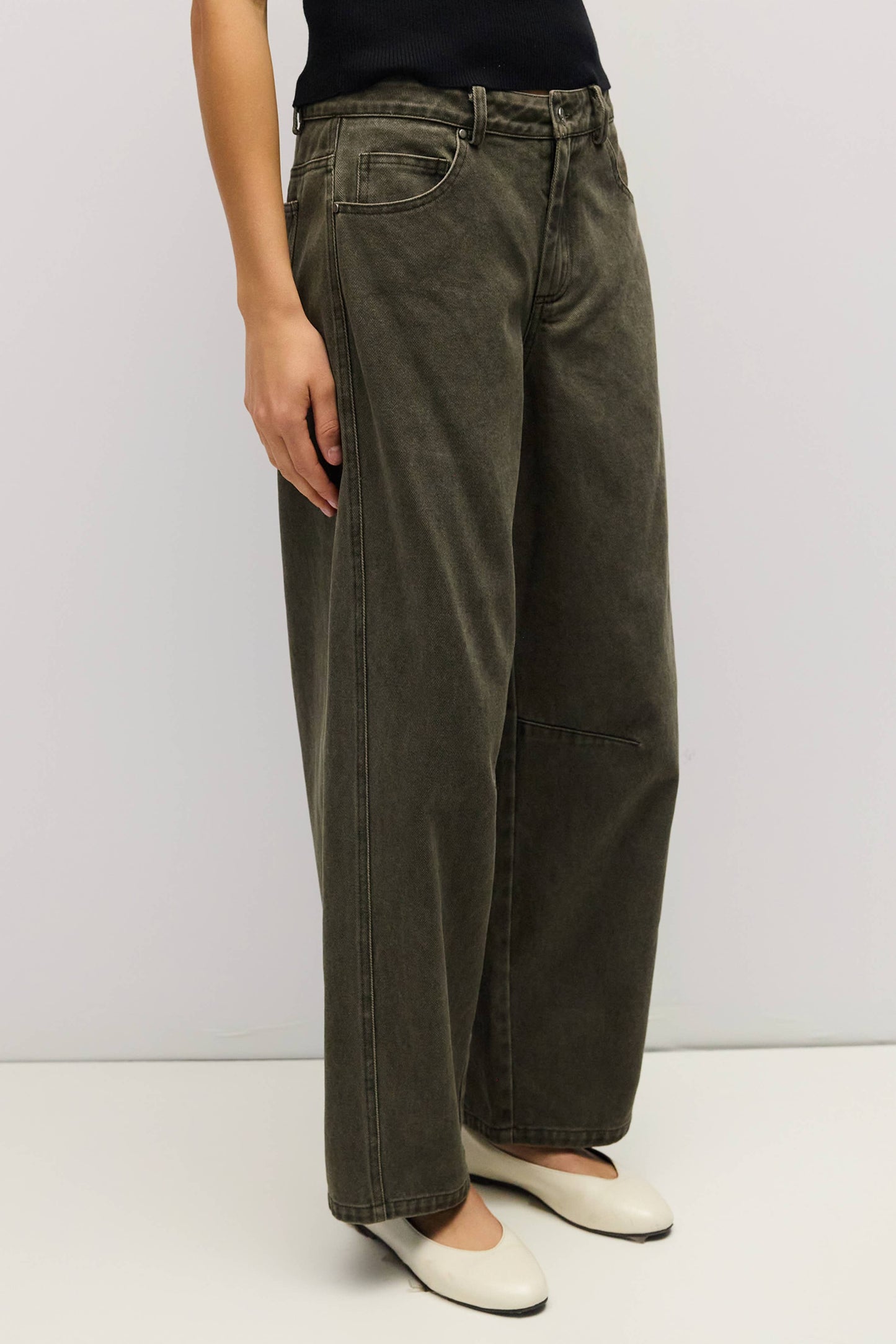 Olive Dixie Pants | Barrel Twill Pants