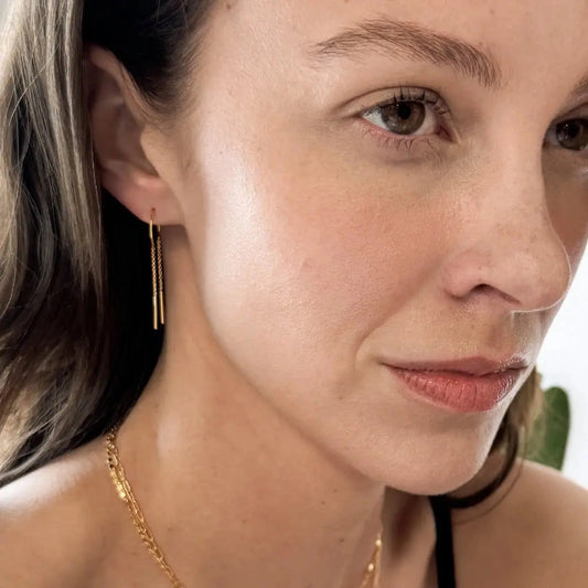 Threader Drop Bar Earrings