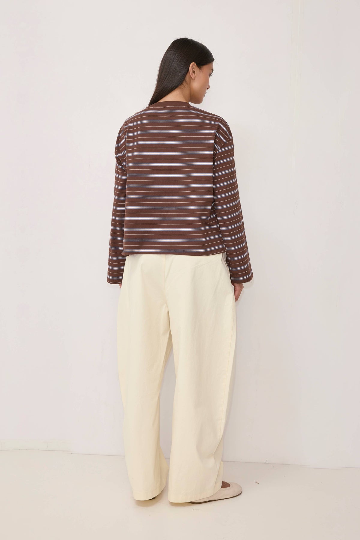 Brown Stripe Bailey Top