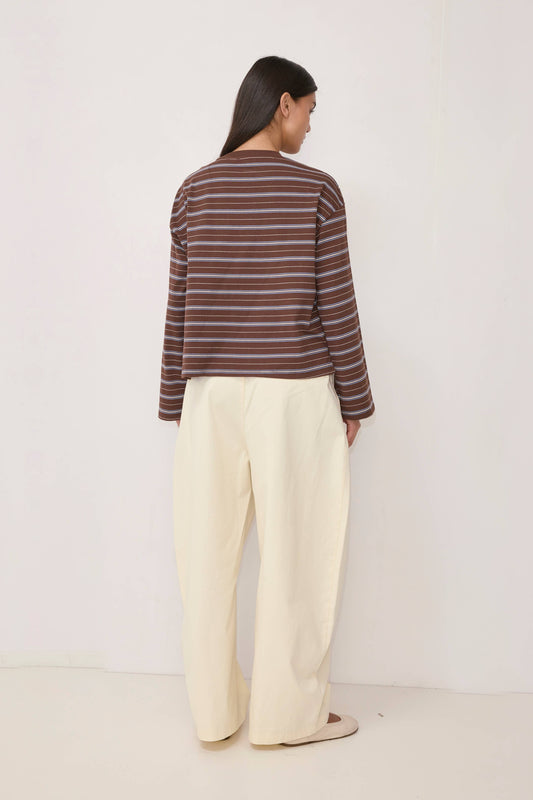 Brown Stripe Bailey Top