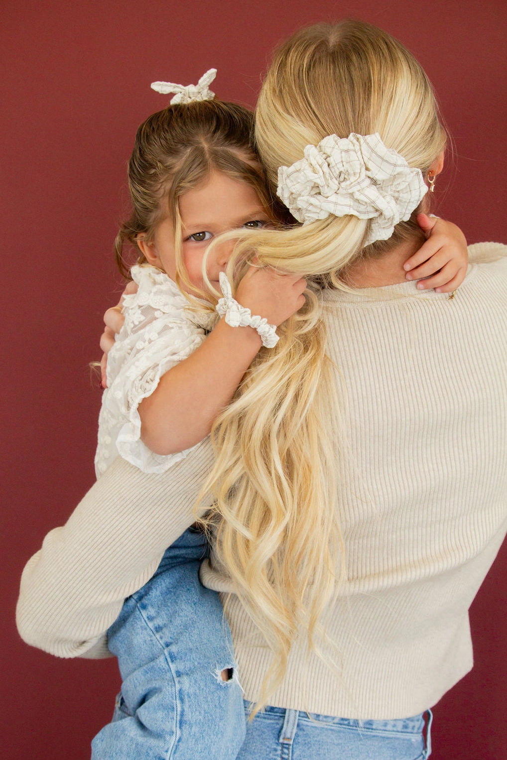 Andi Tan Gingham Scrunchie