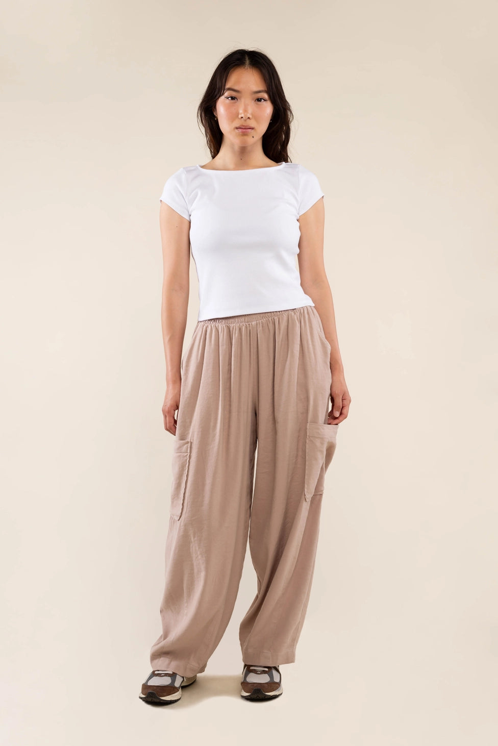 Range Tencel Lantern Pants | Mushroom