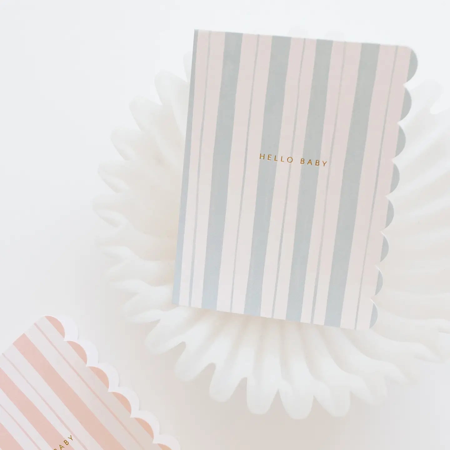 Baby Stripes Blue Greeting Card