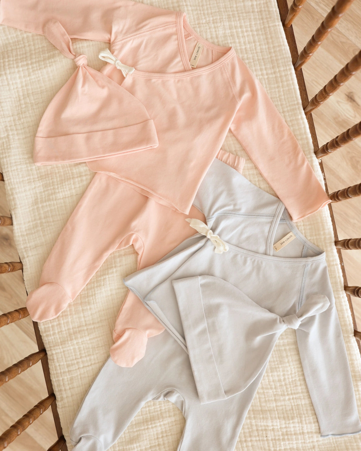 Wrap Top + Footed Pant Set || Fog