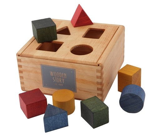 Handmade Wooden Shape Sorter Box | Rainbow