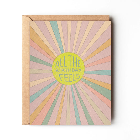 All the Birthday Feels - Colorful Birthday Card