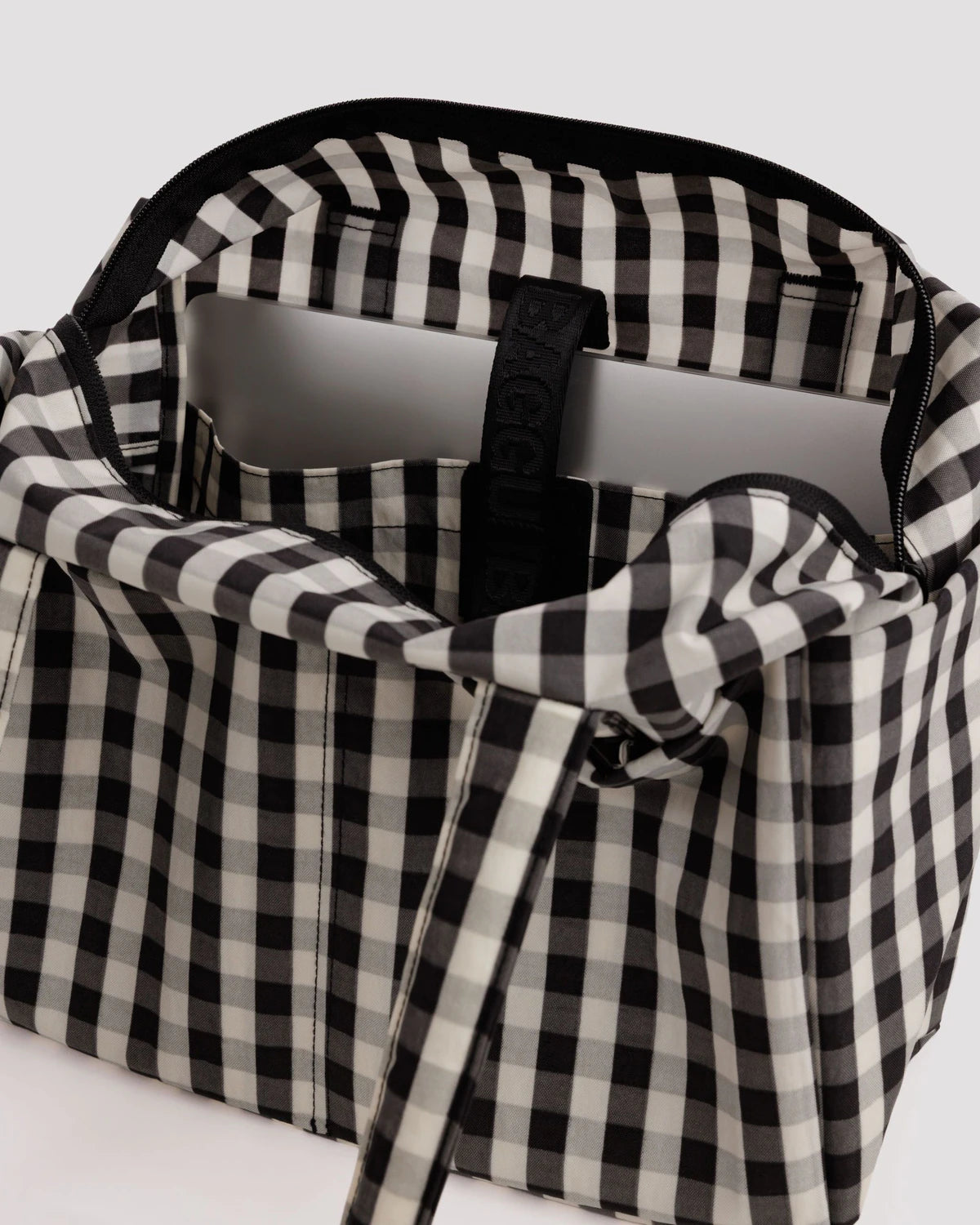 Everyday Cloud Bag - Black and Cream Gingham