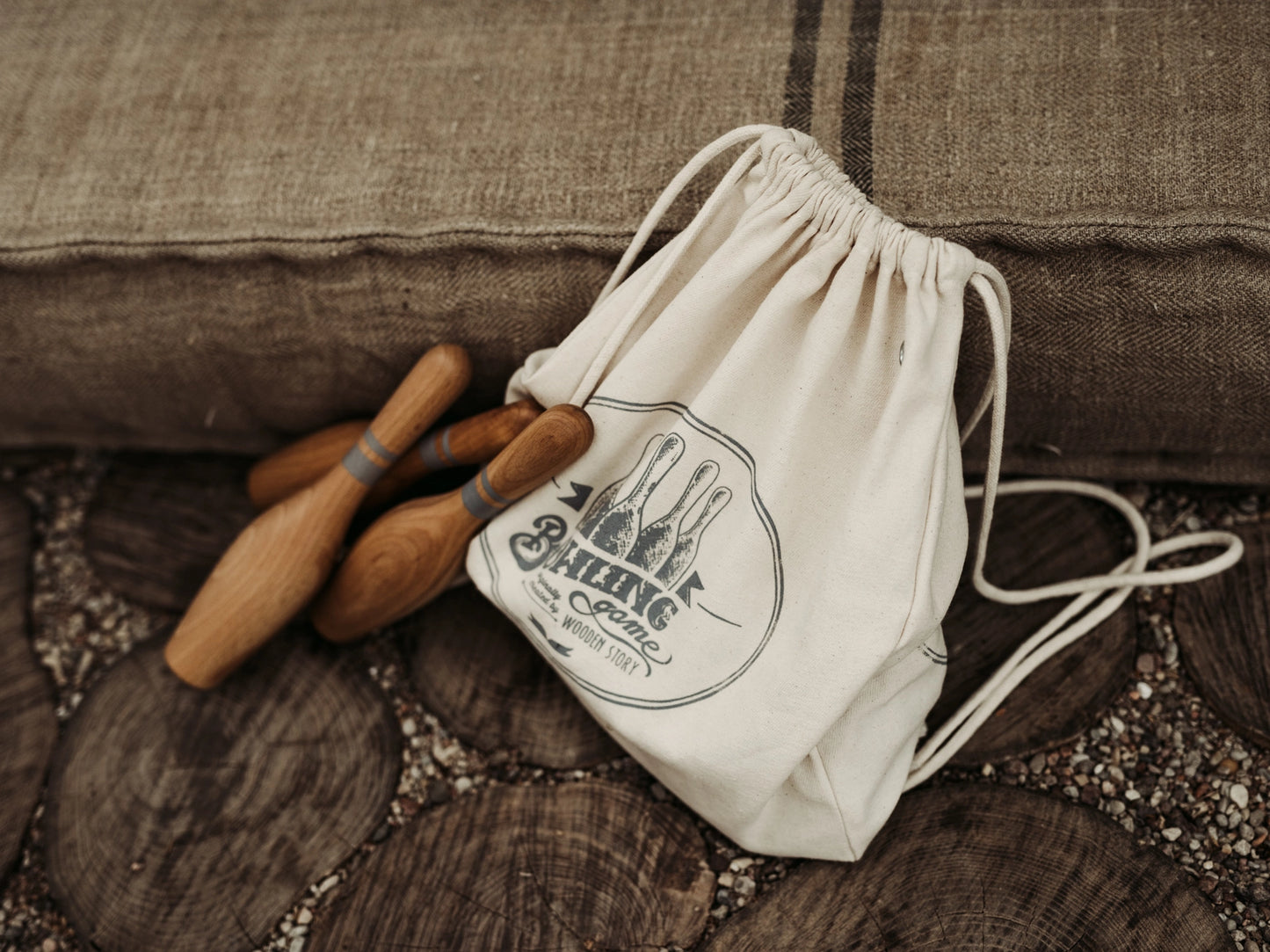 Wooden Bowling Set