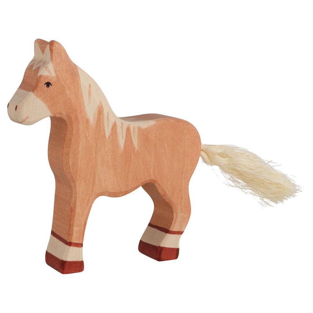Wooden Horse, standing, light brown