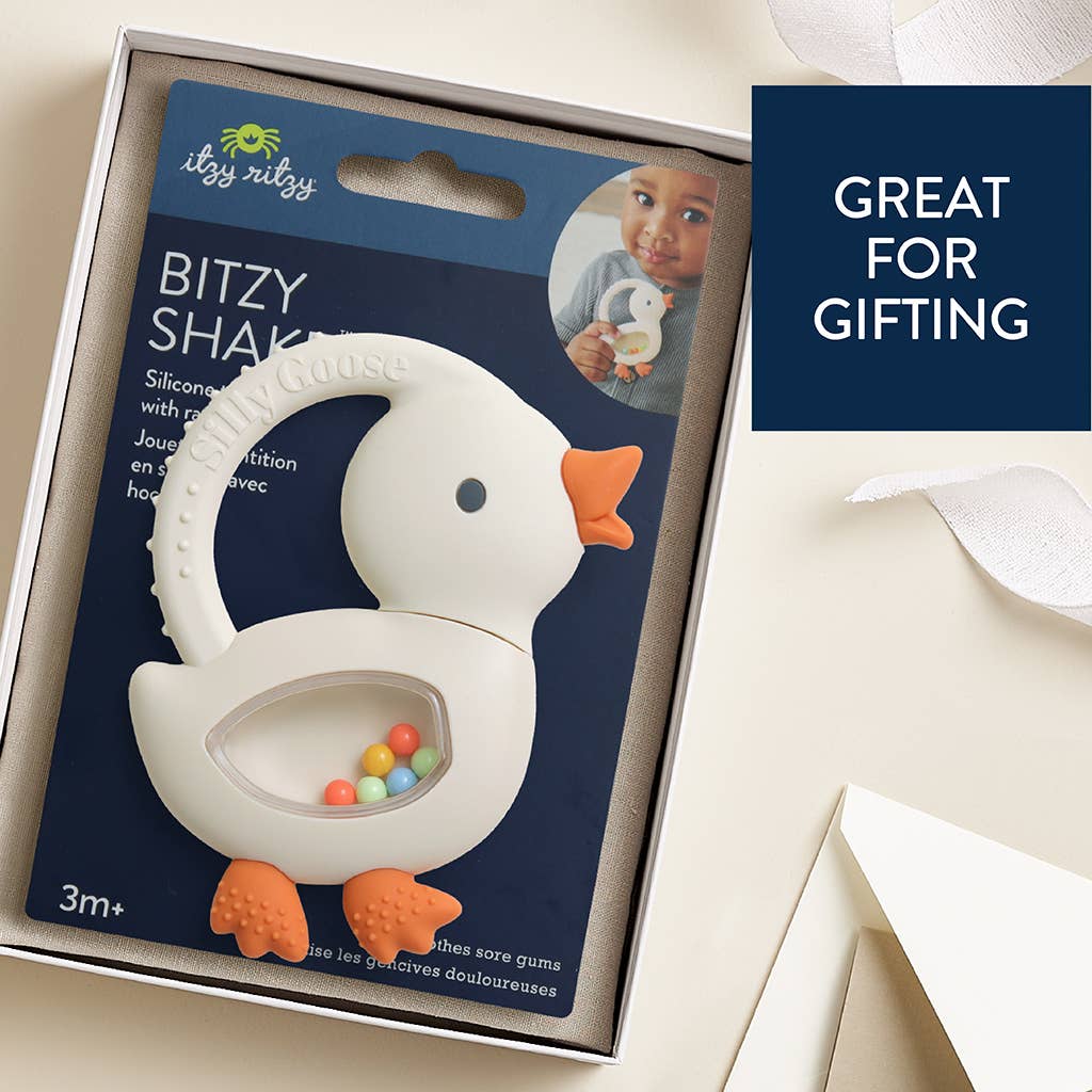 Goose Silicone Teether with Rattle