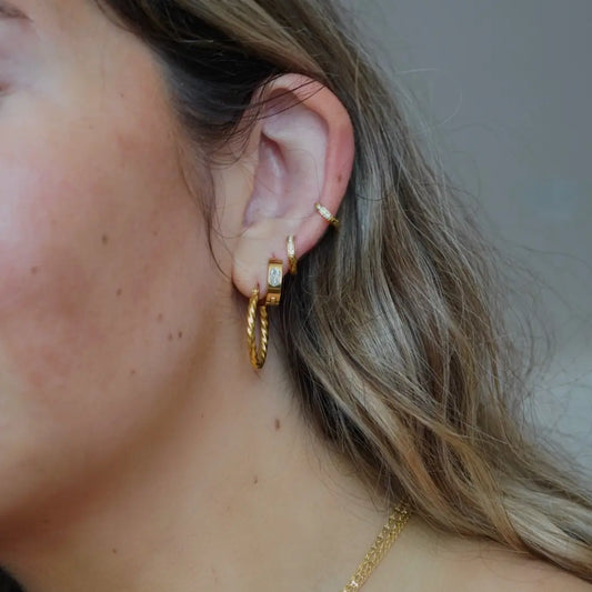 Cz Petite Hoops