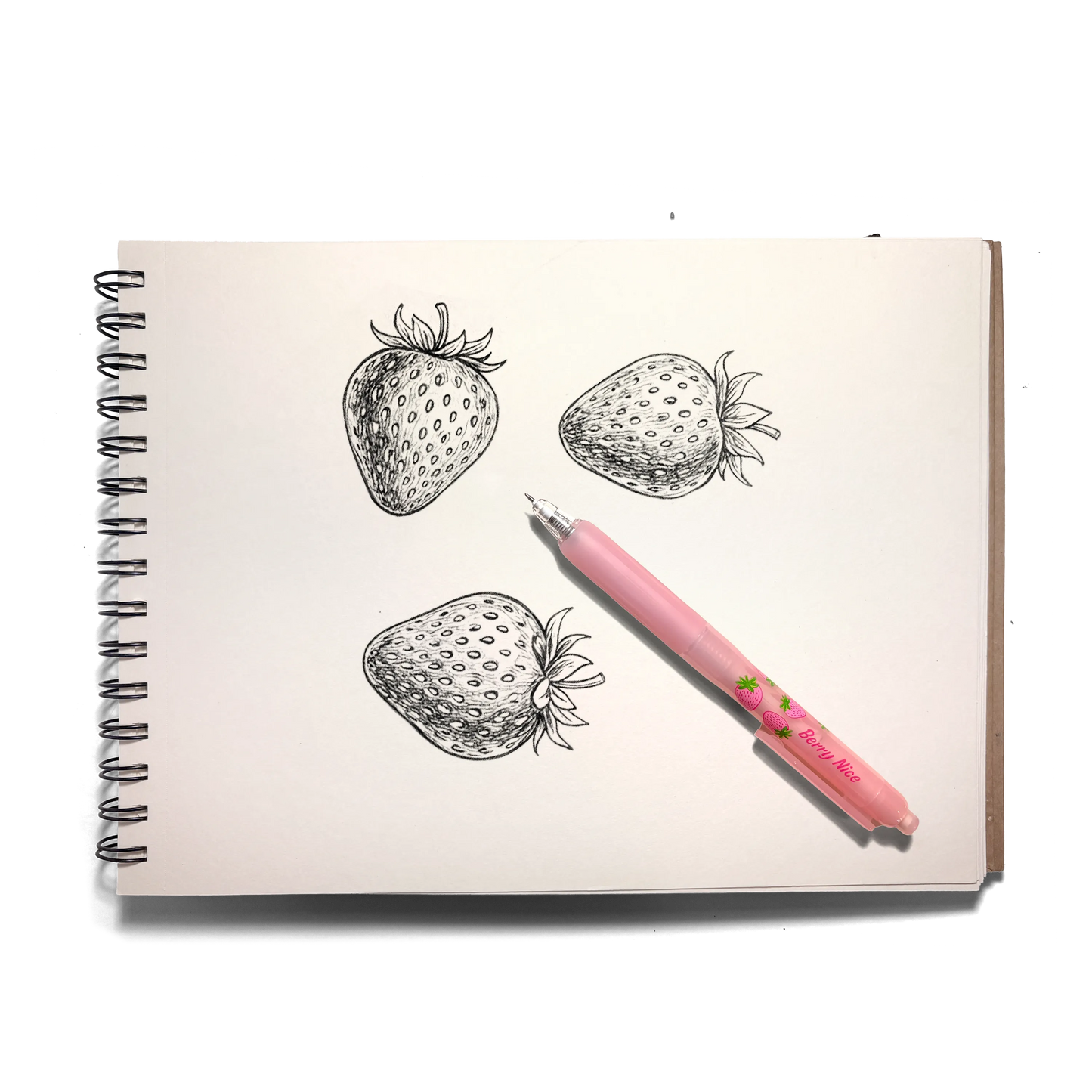 Fresh Squeezed Black Ink Scented Gel Pen - Strawberry