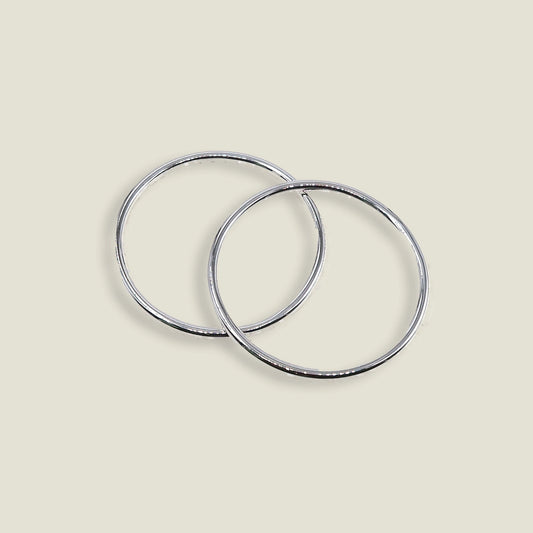 Carmella Bangles: Set of 2 (SIlver)
