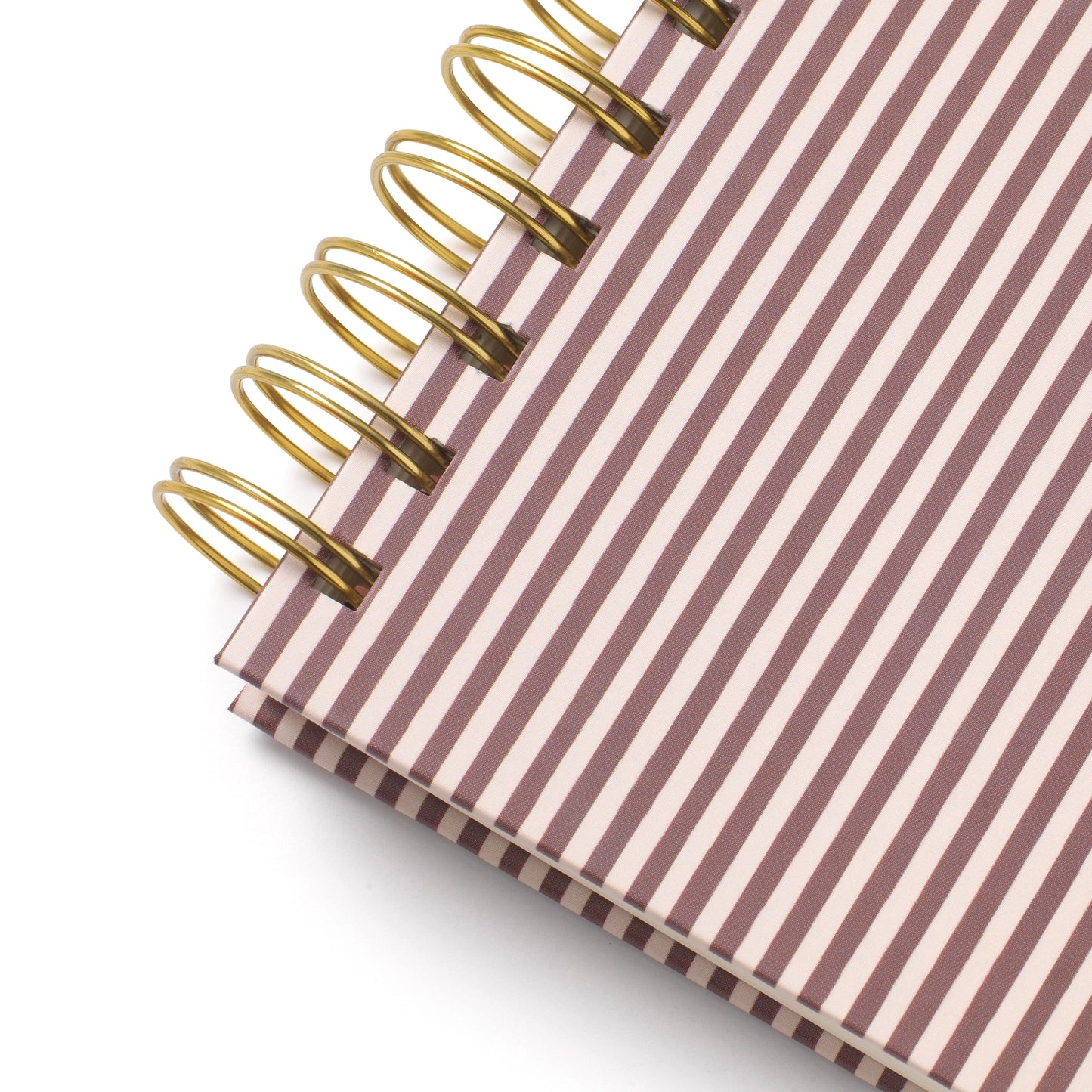 Lined Notebook, B5 Hardcover Spiral - Striped Bloom