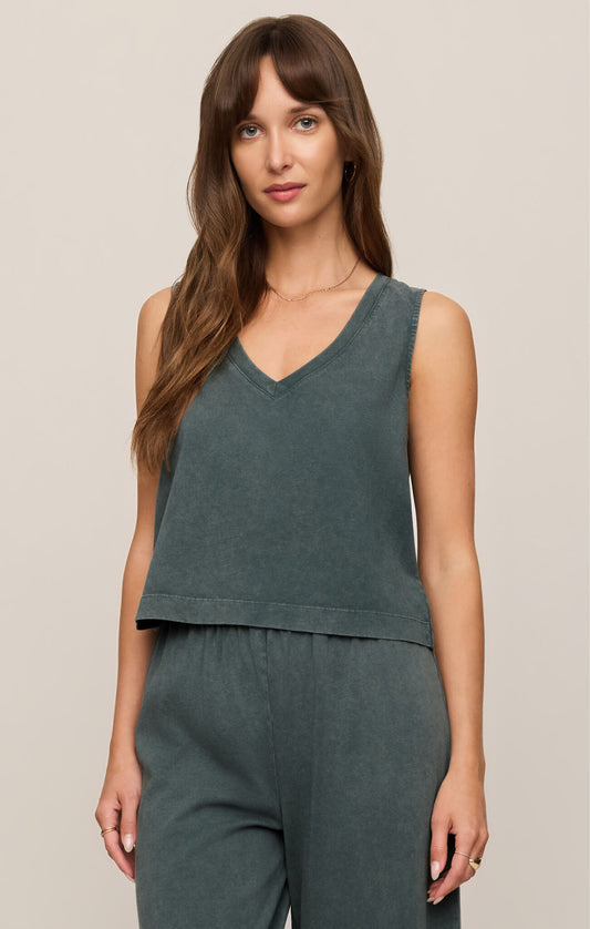 Emerald Cove Sloane V-Neck Cotton Jersey Tank