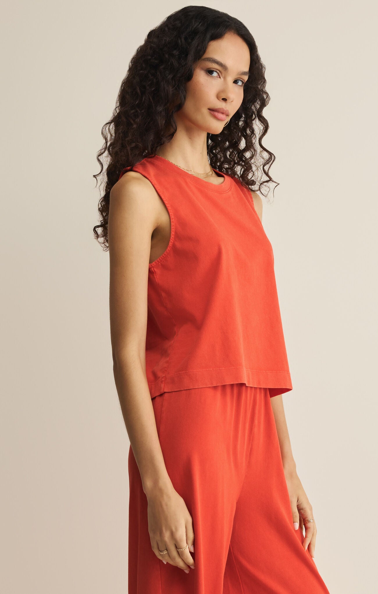 Lychee Sloane Cotton Jersey Tank