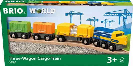 BRIO World Three Wagon Cargo Train