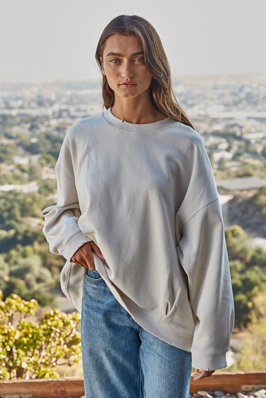 Around Town Crew Pullover (Stone)