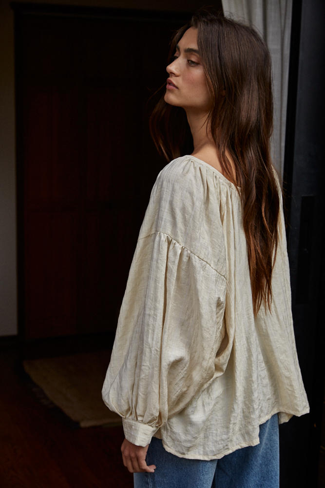 Chaucer Front Tie Top (Natural)