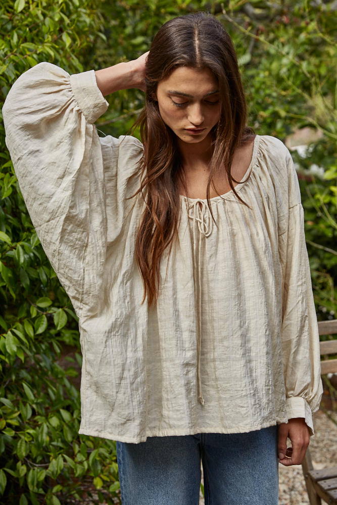 Chaucer Front Tie Top (Natural)