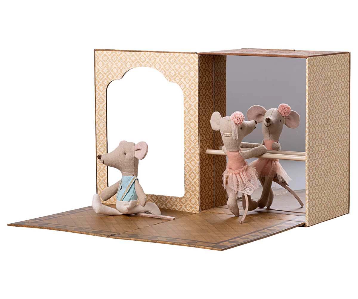 Ballet Mice in Dance Studio - Little Sister and Brother